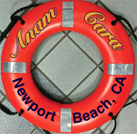 Life Ring with Boat Name on it