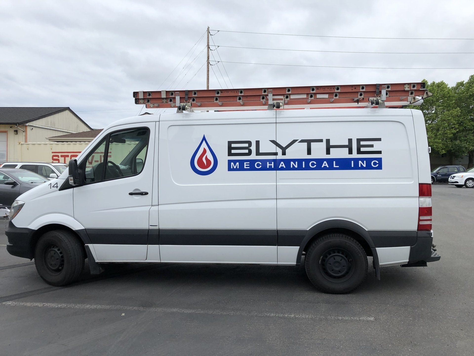 fleet vehicle vinyl graphics on a van