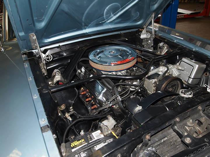 engine inside of car