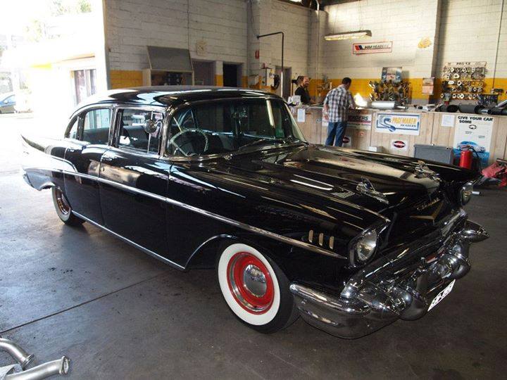 custom black classic car