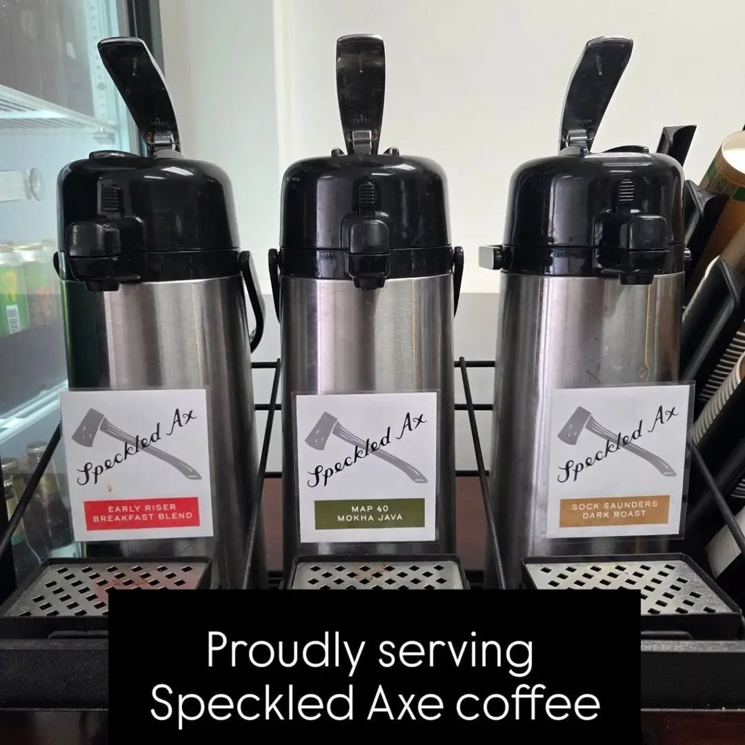 Three coffee dispensers with