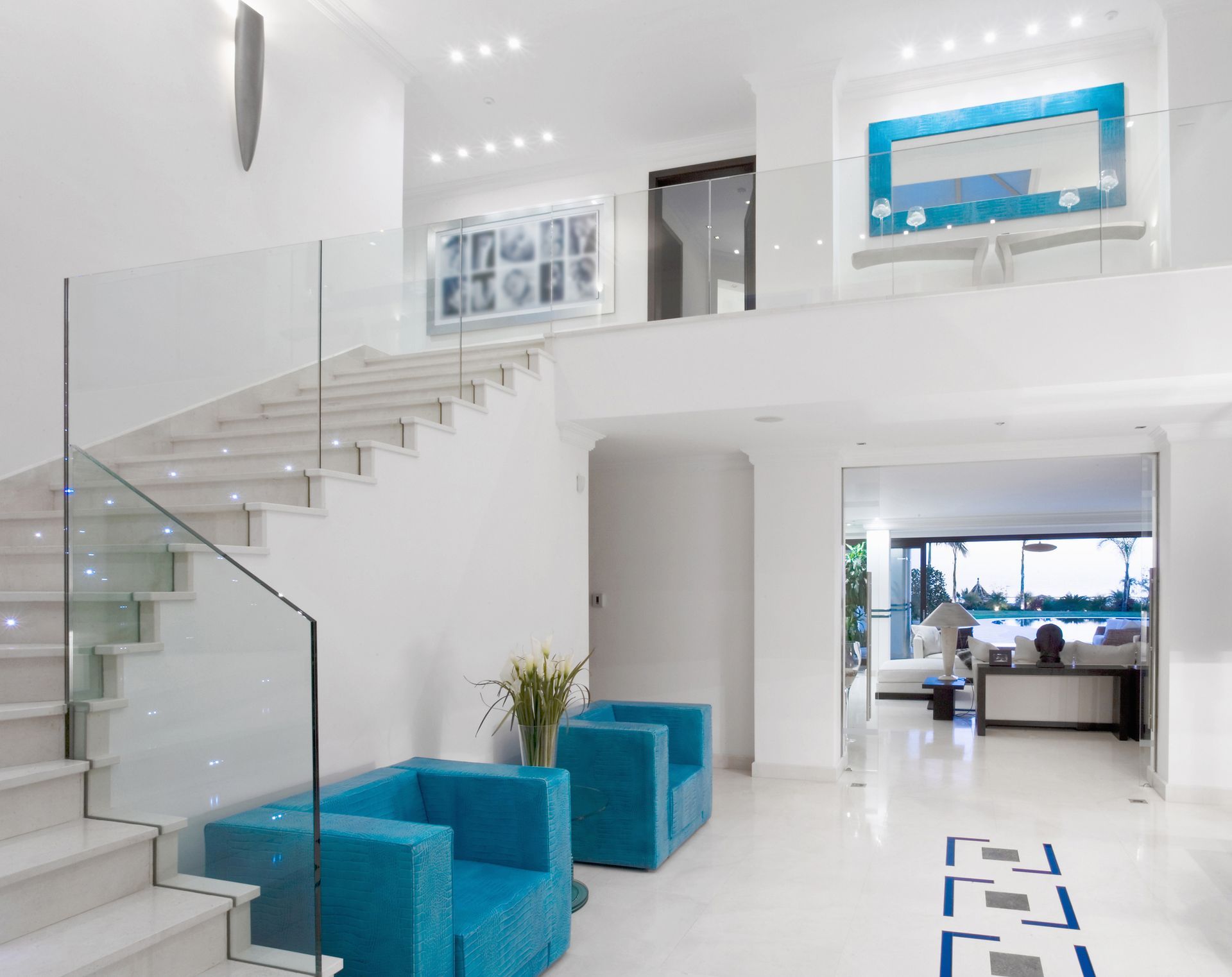 Living Room With White Furniture — Boca Raton, FL — National Home Building & Remodeling Corp.