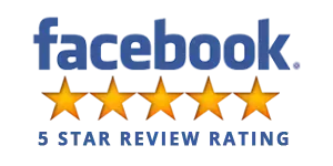A facebook logo with five stars on it