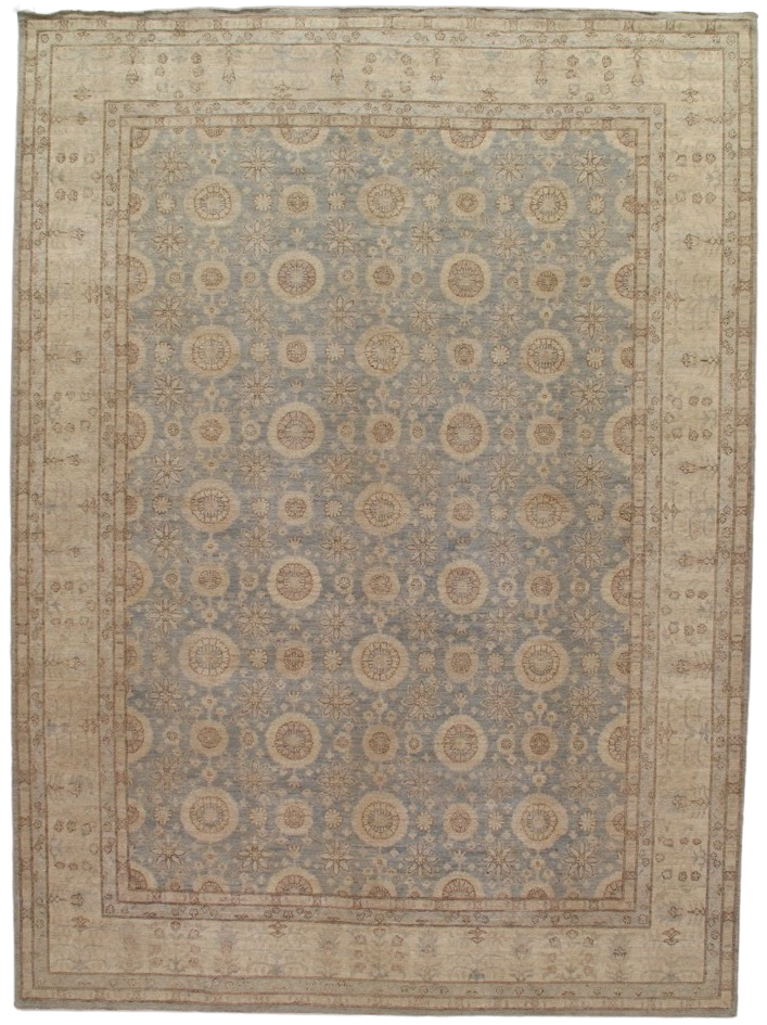 A rug with a pattern of circles on it