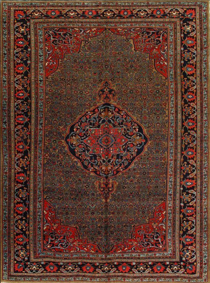 A rug with a floral pattern on it