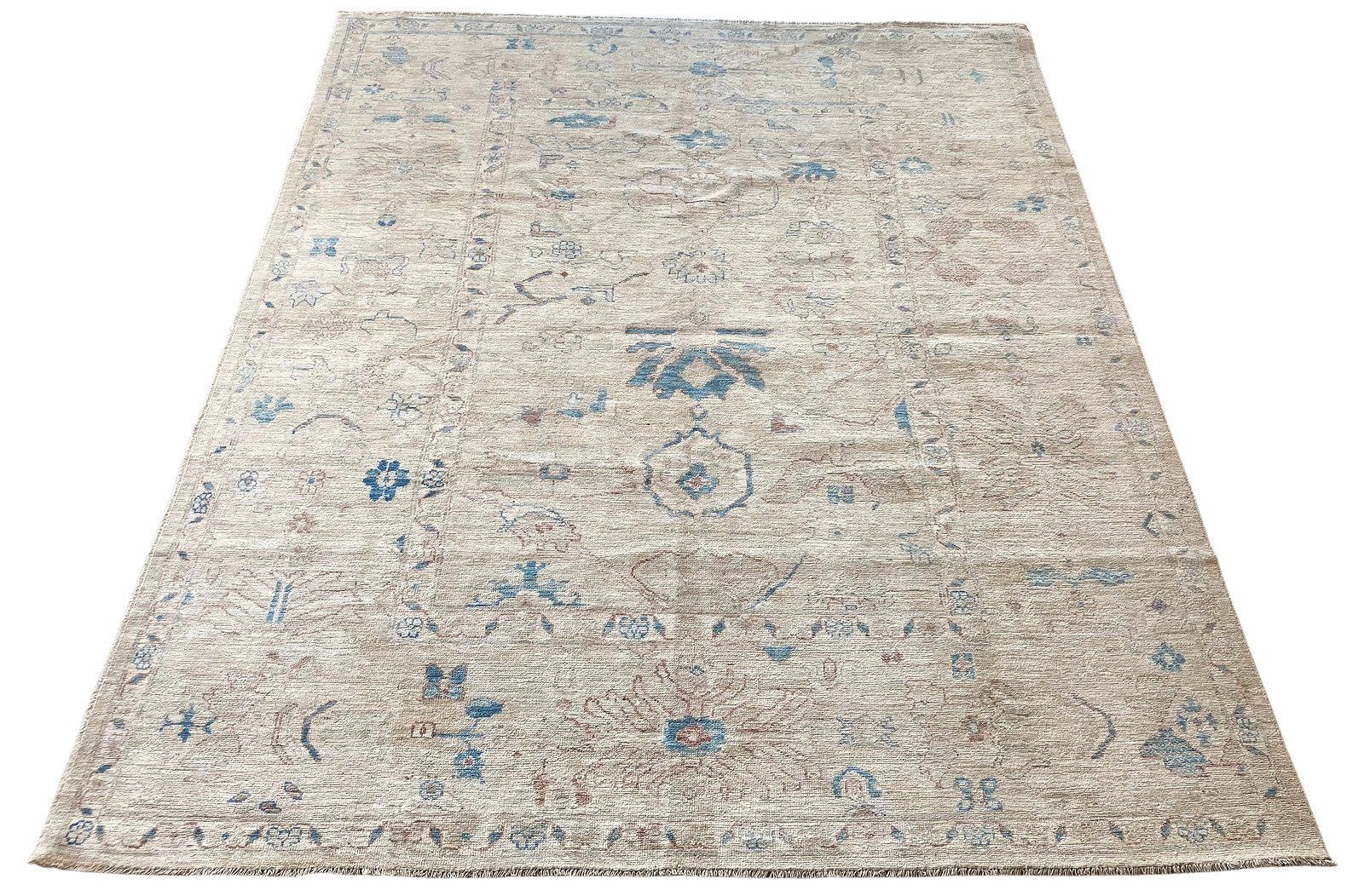 A rug with a pattern on it is on a white background