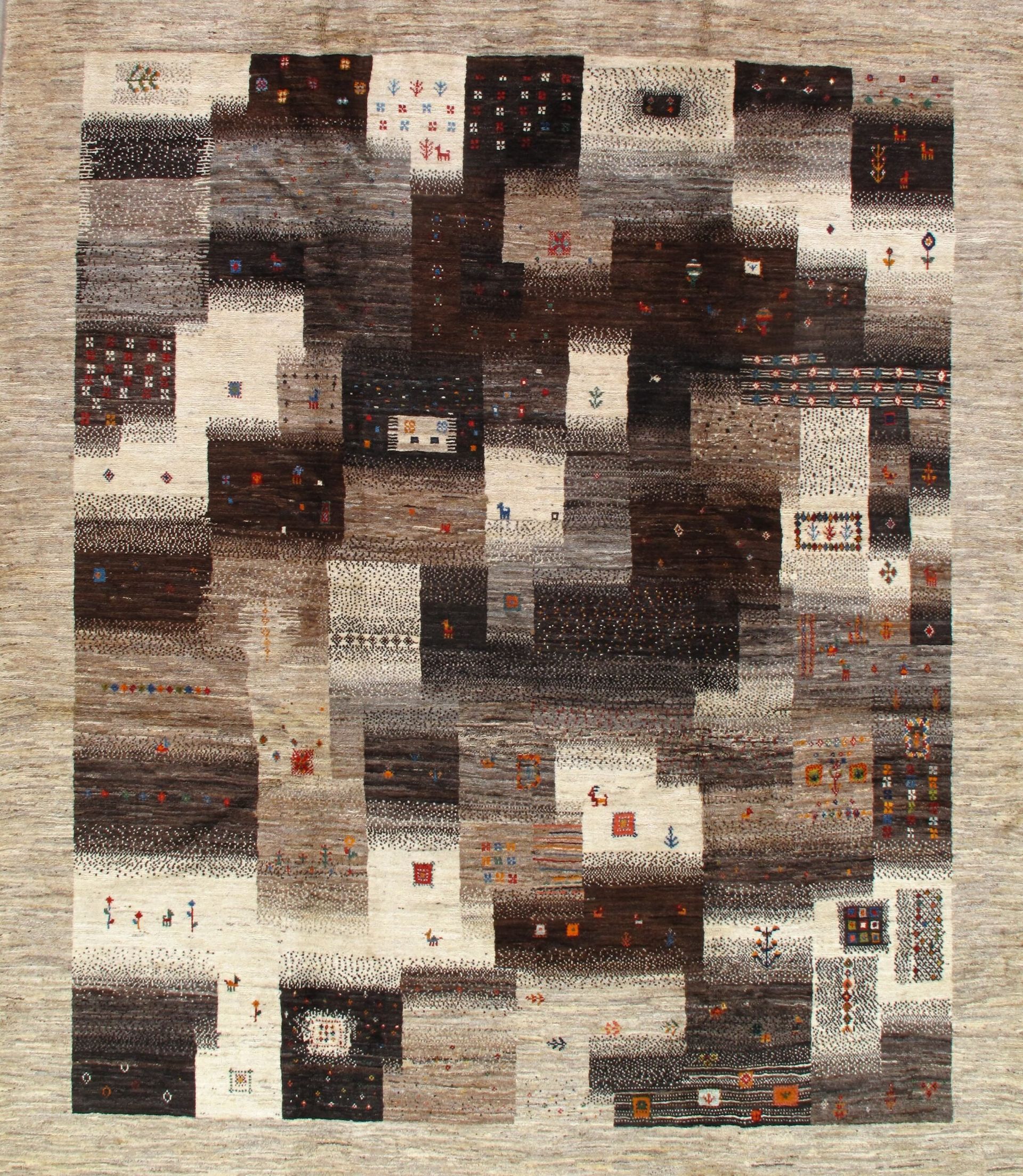 A rug with a pattern of squares on it