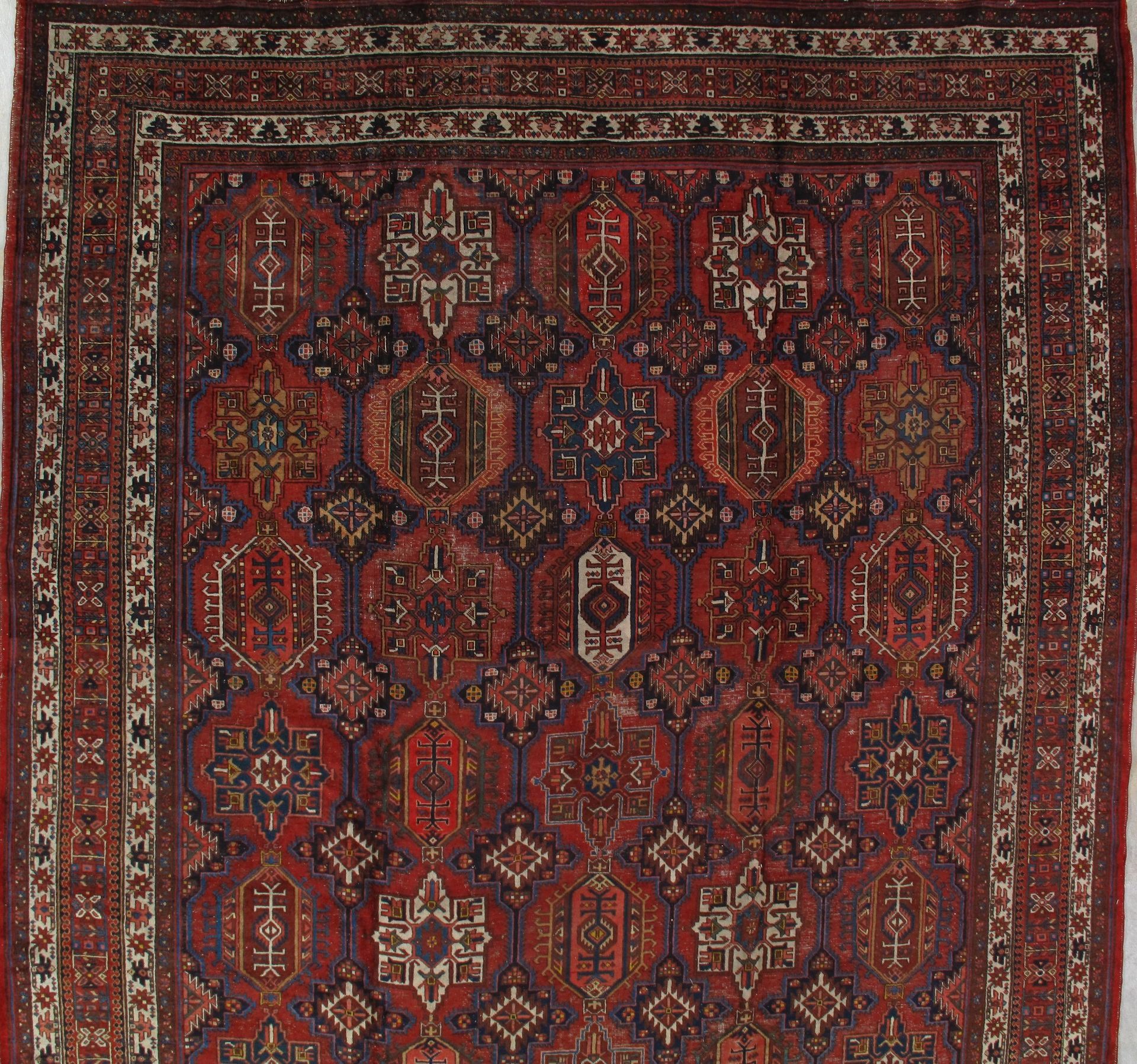 A close up of a rug with a pattern on it