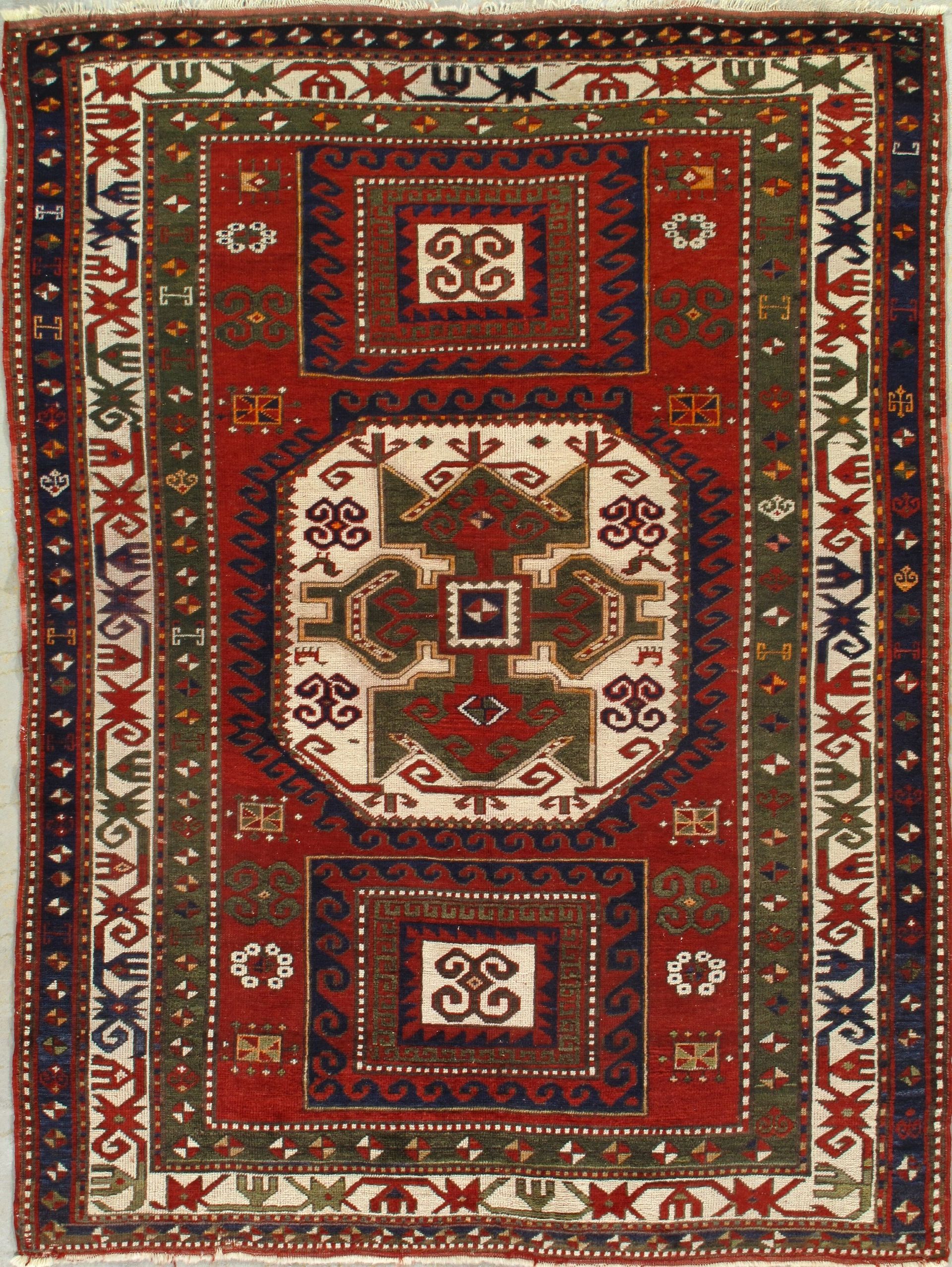 A rug with a square in the middle and the number 38 on it