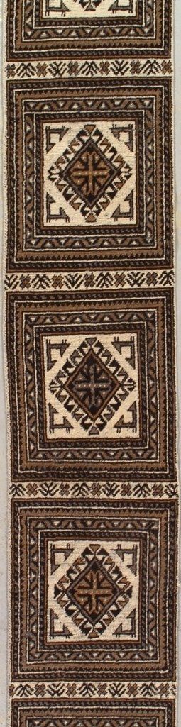 A row of wooden boxes with a geometric pattern on them.