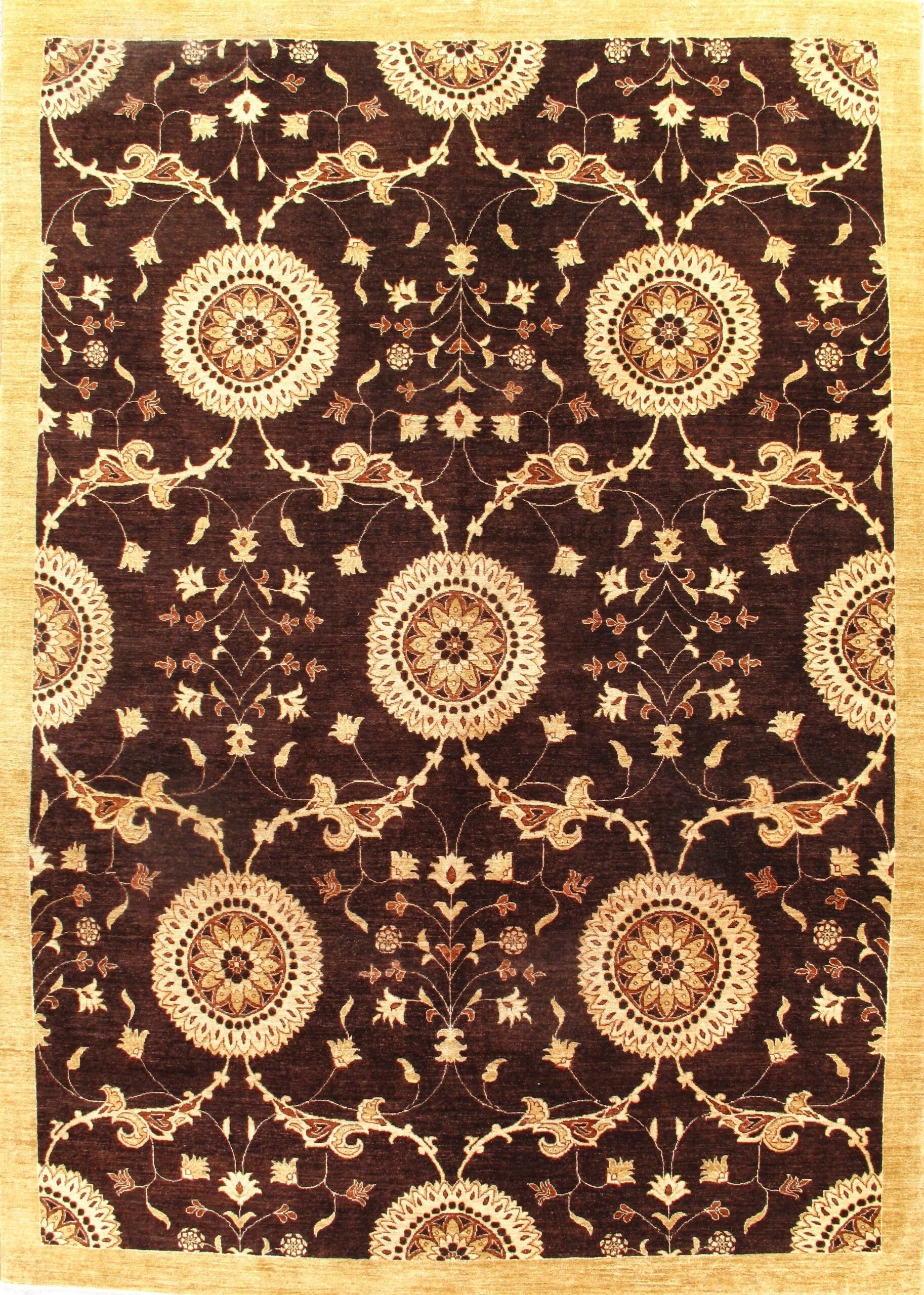 A rug with a pattern of circles on it