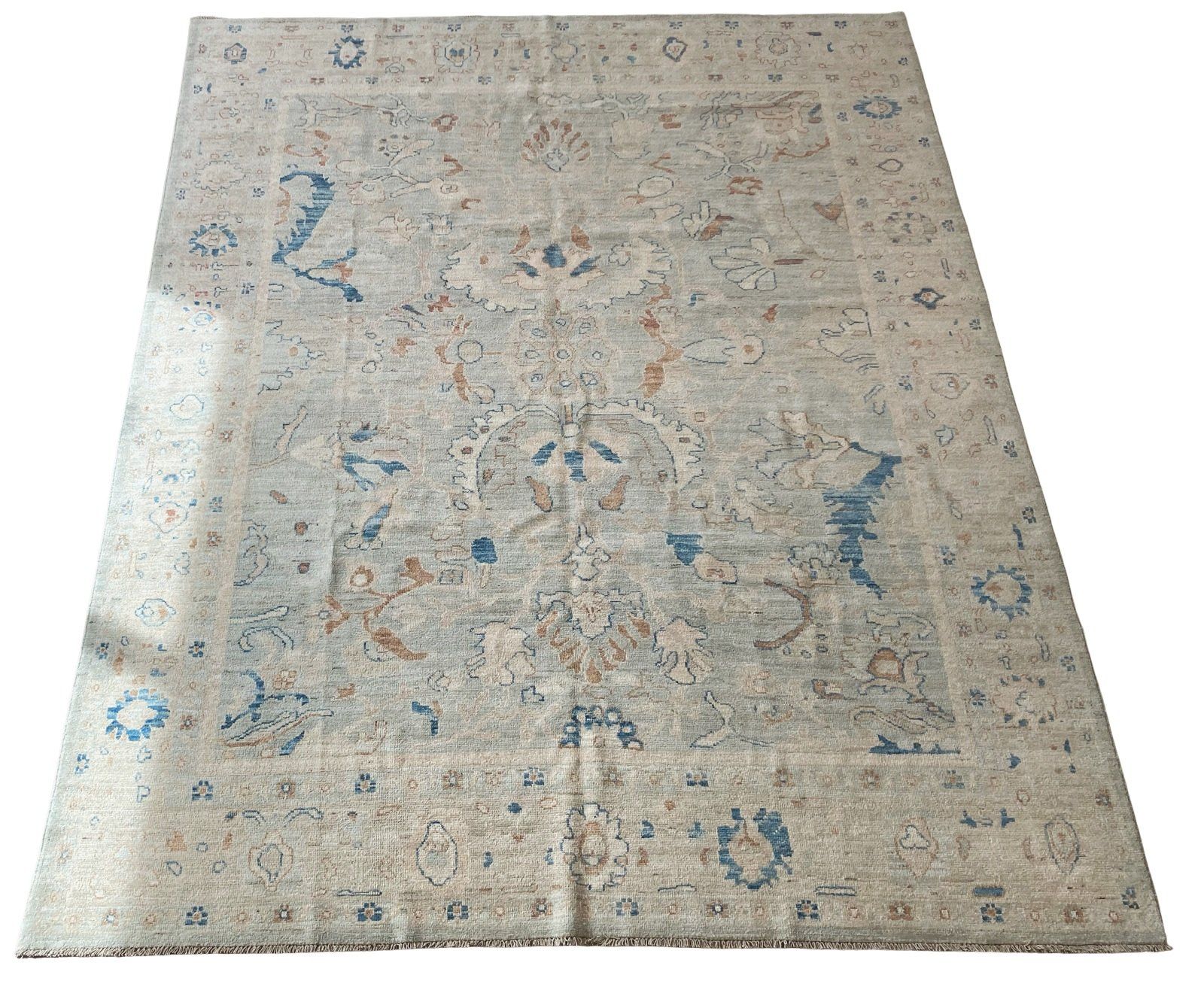 A rug with a floral pattern and the number 2 on it