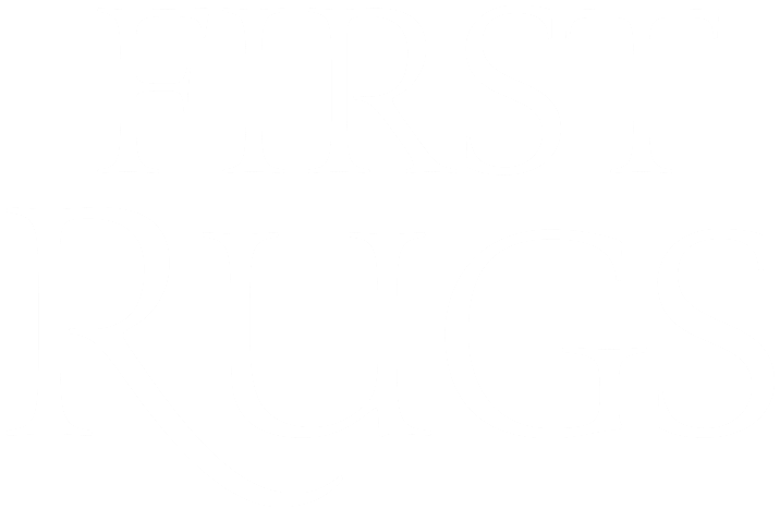 The logo for first rugs shows a colorful quilt and says artfully hand knotted rugs from around the world.