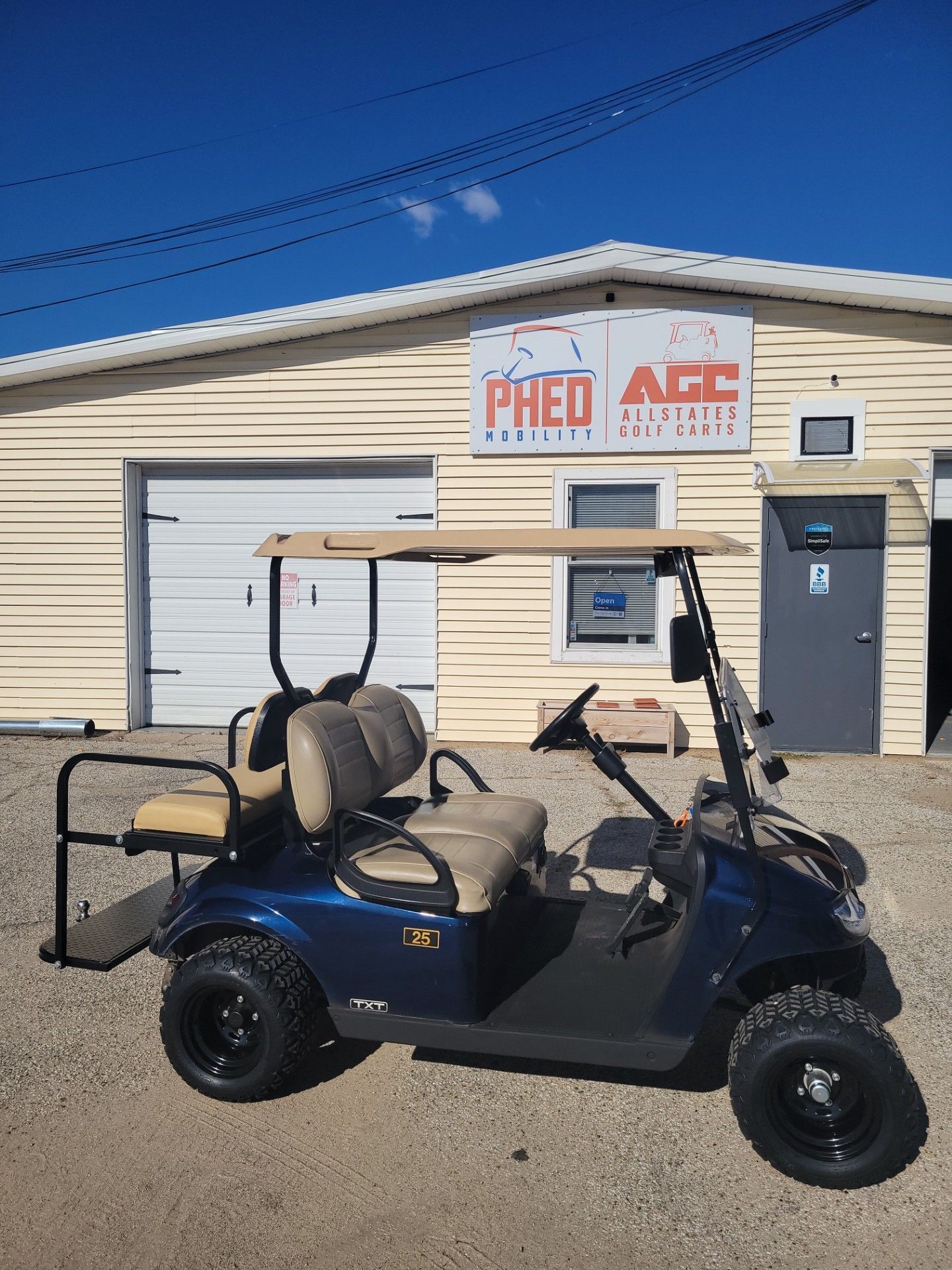 Blue EZGO TXT Allstates Golf Carts