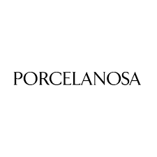 The logo for Porcelanosa, in a simple black sans-serif font.