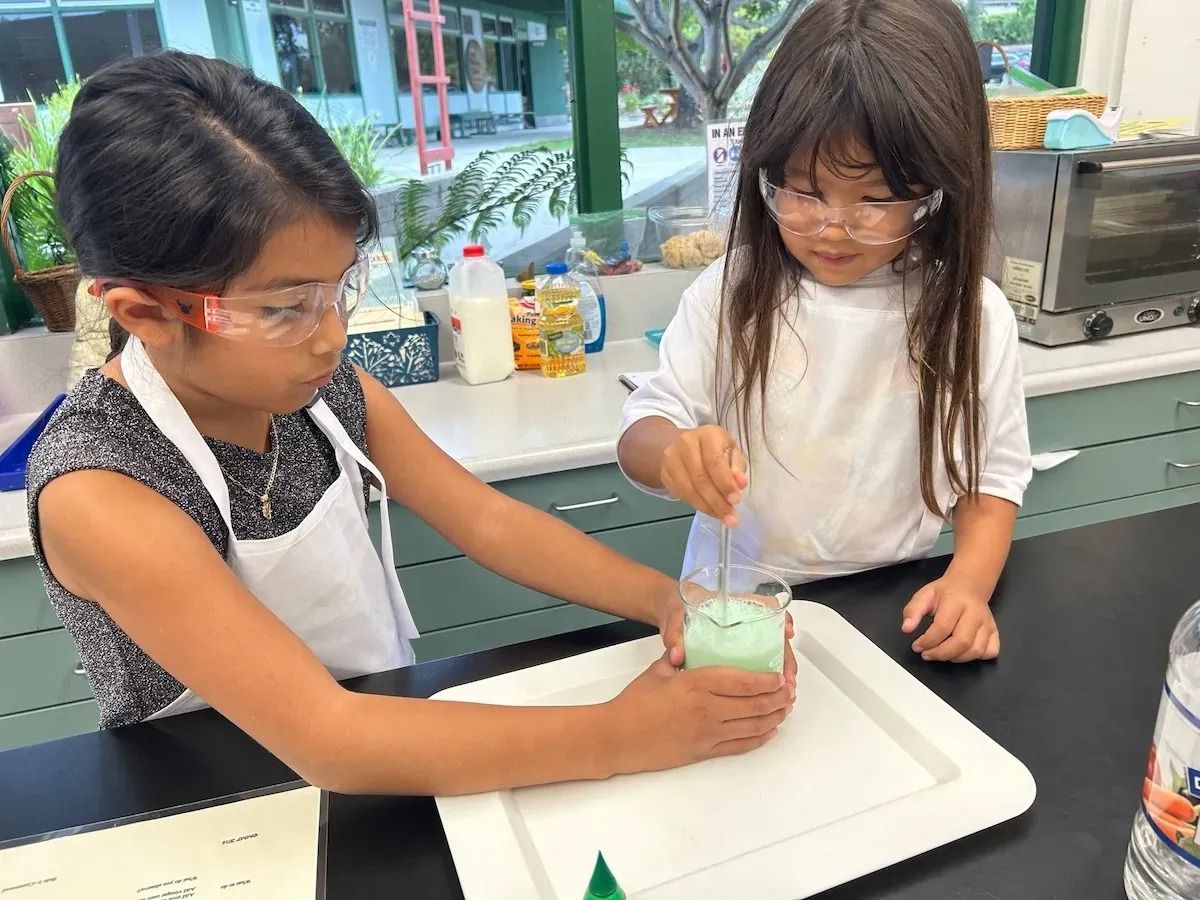 Elementary Children at SCM conducting a science experiment