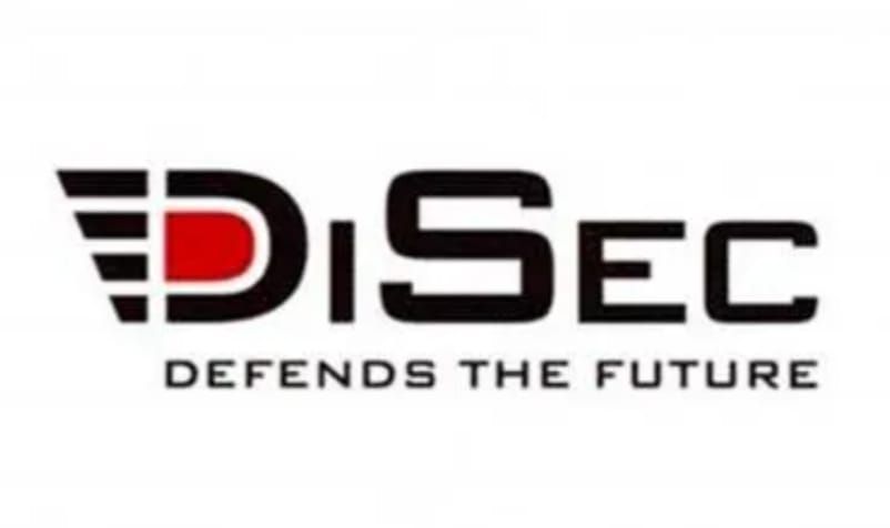 Logo DISEC in nero e rosso con lo slogan