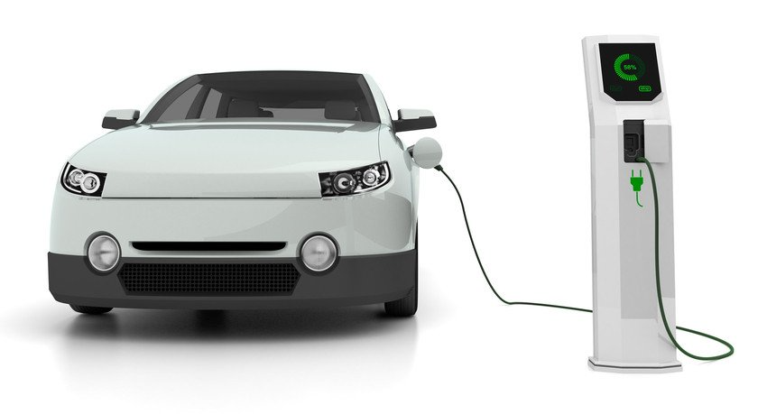 Electric car and charging point