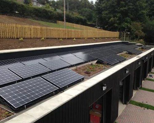 Solar PV panels on new build property in Sheffield