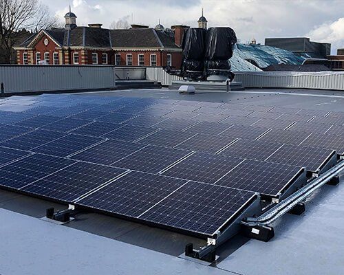 Solar PV panels on Sheffield University building