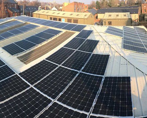 Solar PV panels at Lembas Foods Ltd, Sheffield
