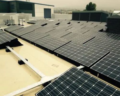 Solar PV panels on Sheffield College