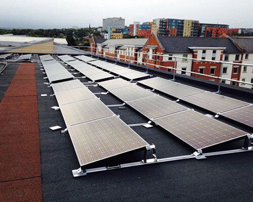 Solar PV panels on housing association buildings in South Yorkshire