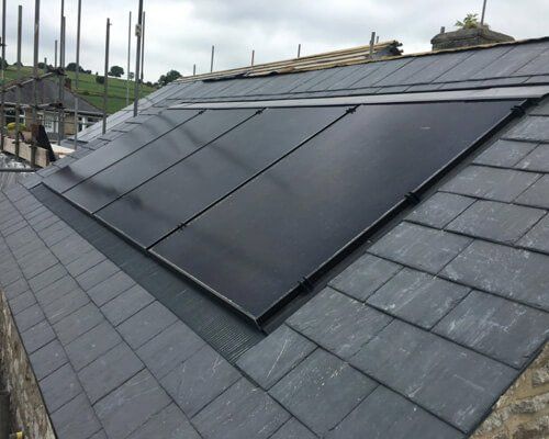 Solar PV panels on property refurbishment in Youlgreave