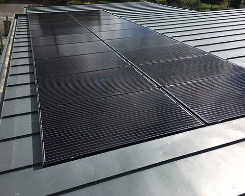 Solar PV panels on new build house in Ashbourne