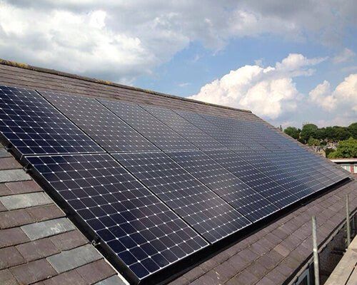 Sunpower solar PV panels on house in Sheffield
