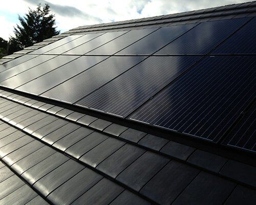 Solar PV panels on new build project in Chesterfield