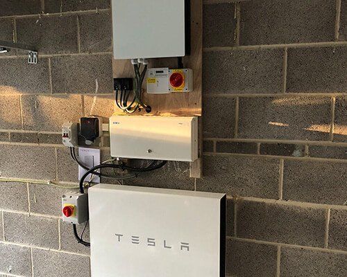 Tesla Powerwall battery system in Leeds property