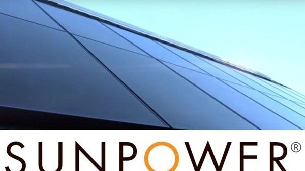 Sunpower logo and PV image