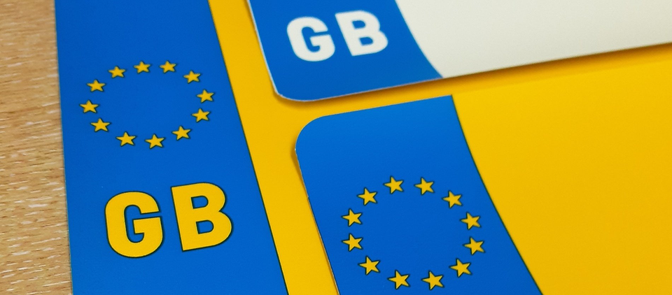 GB EU Flag Plates