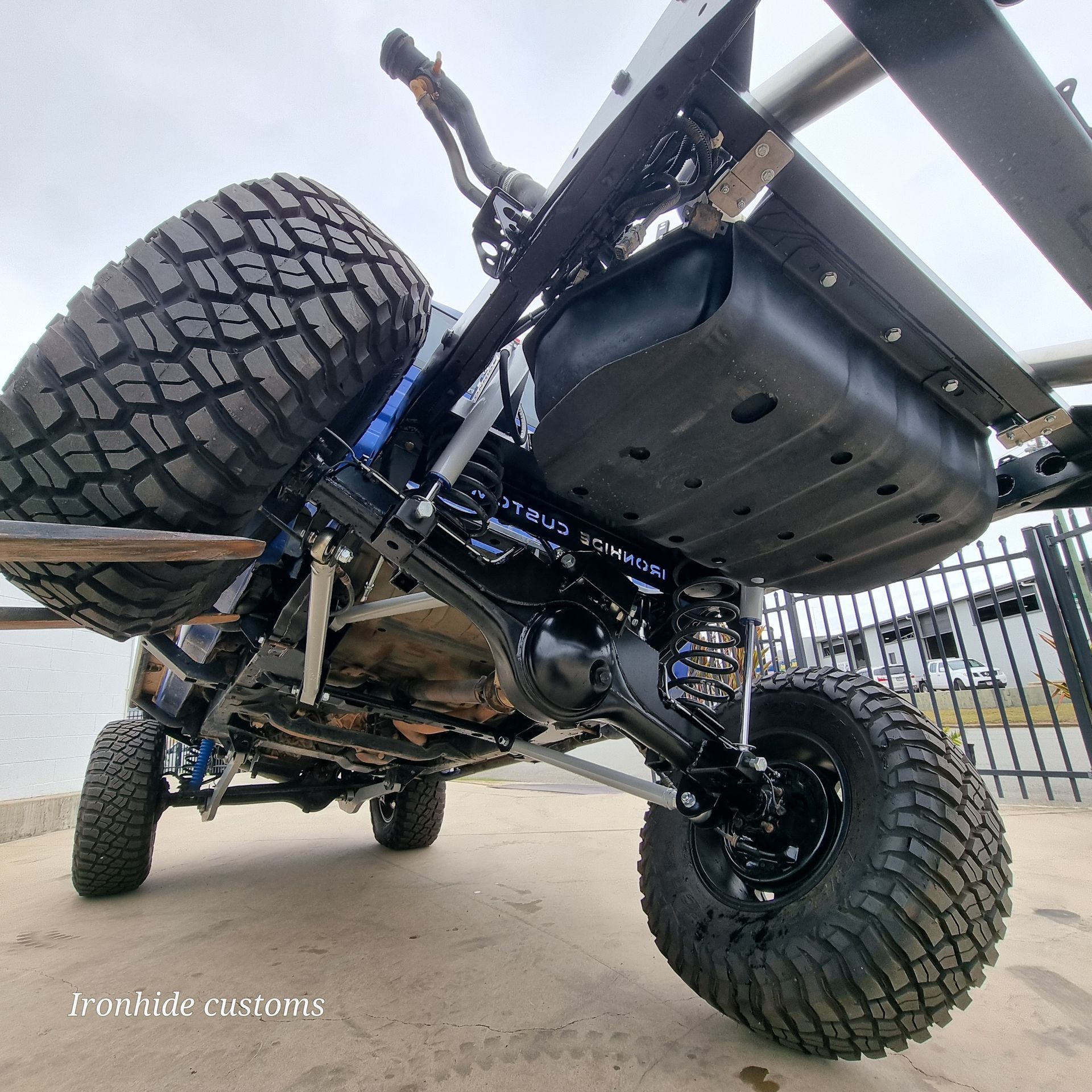 An Image Showing how The Back Coil Is Attatched — Ironhide Customs In Garbutt, QLD