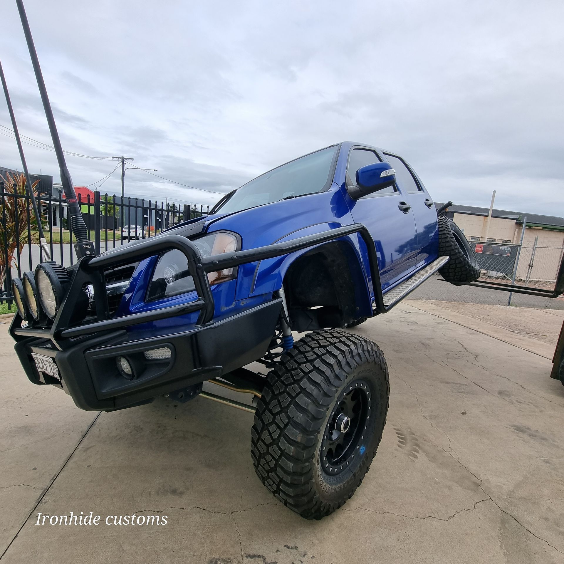 Side View of Colorado DMAX That Is Showing the Front Coils — Ironhide Customs In Garbutt, QLD