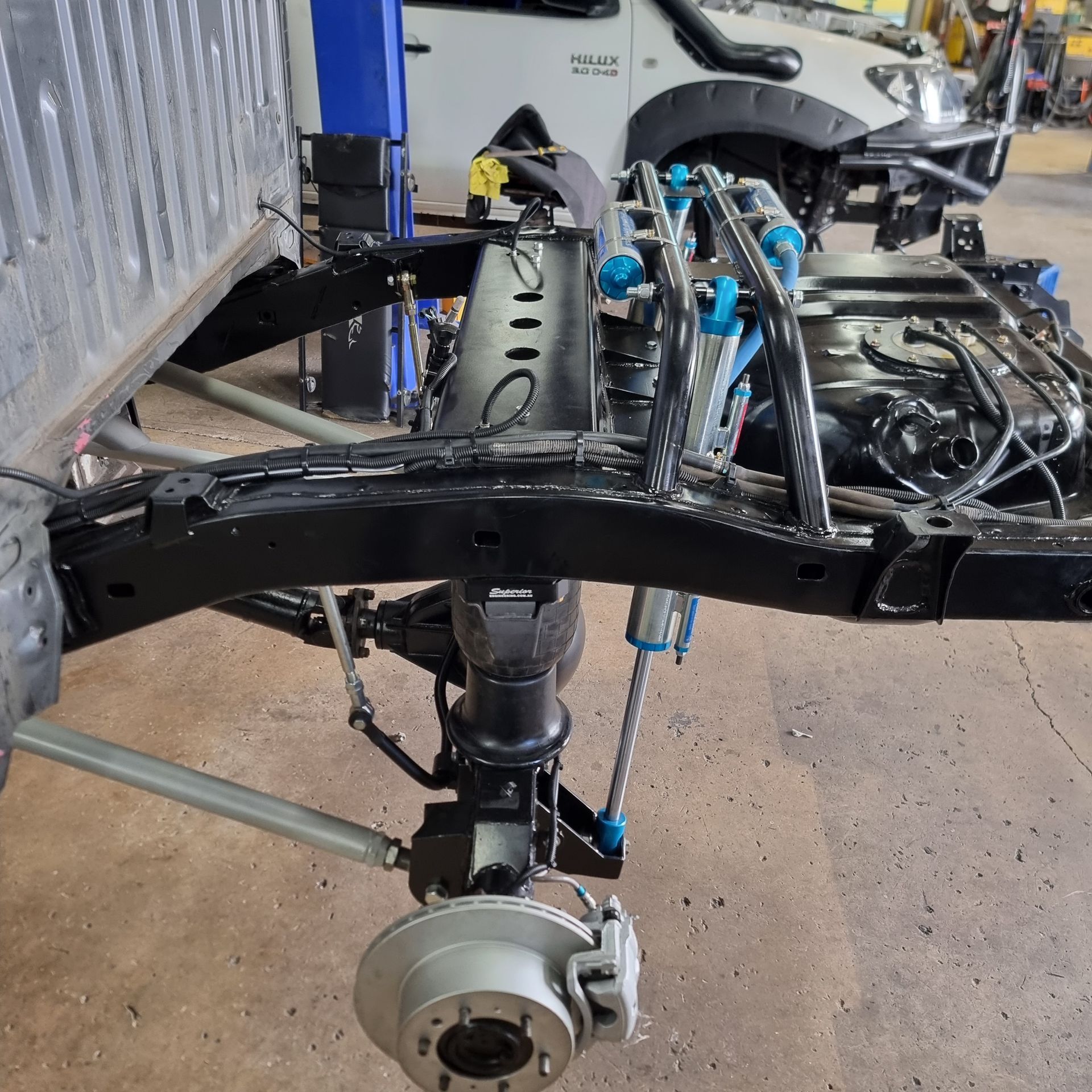 Vehicle’s Undercarriage in A Garage — Ironhide Customs In Garbutt, QLD