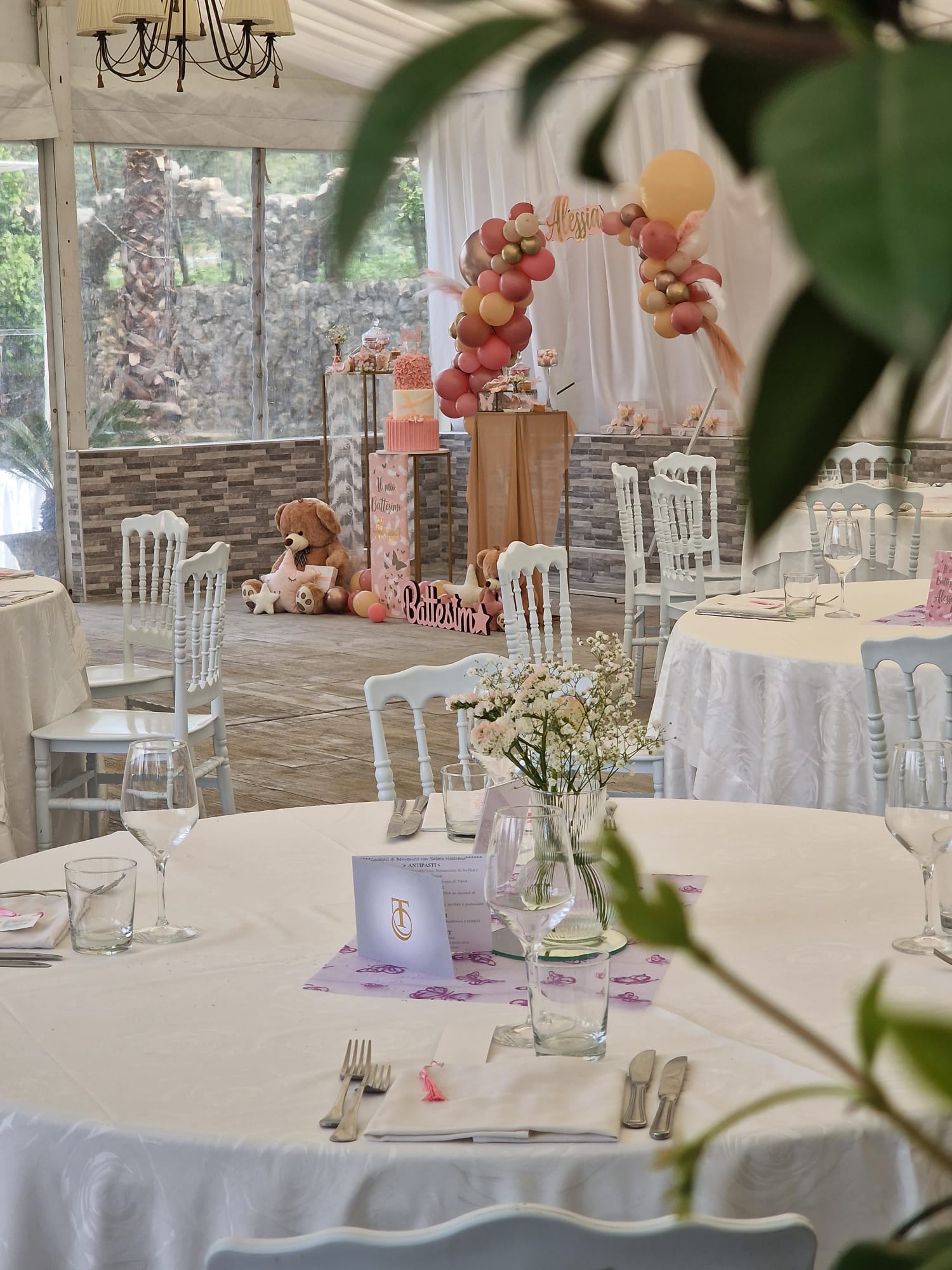 allestimento per il battesimo di un bambina presso Tenuta Olivia 52