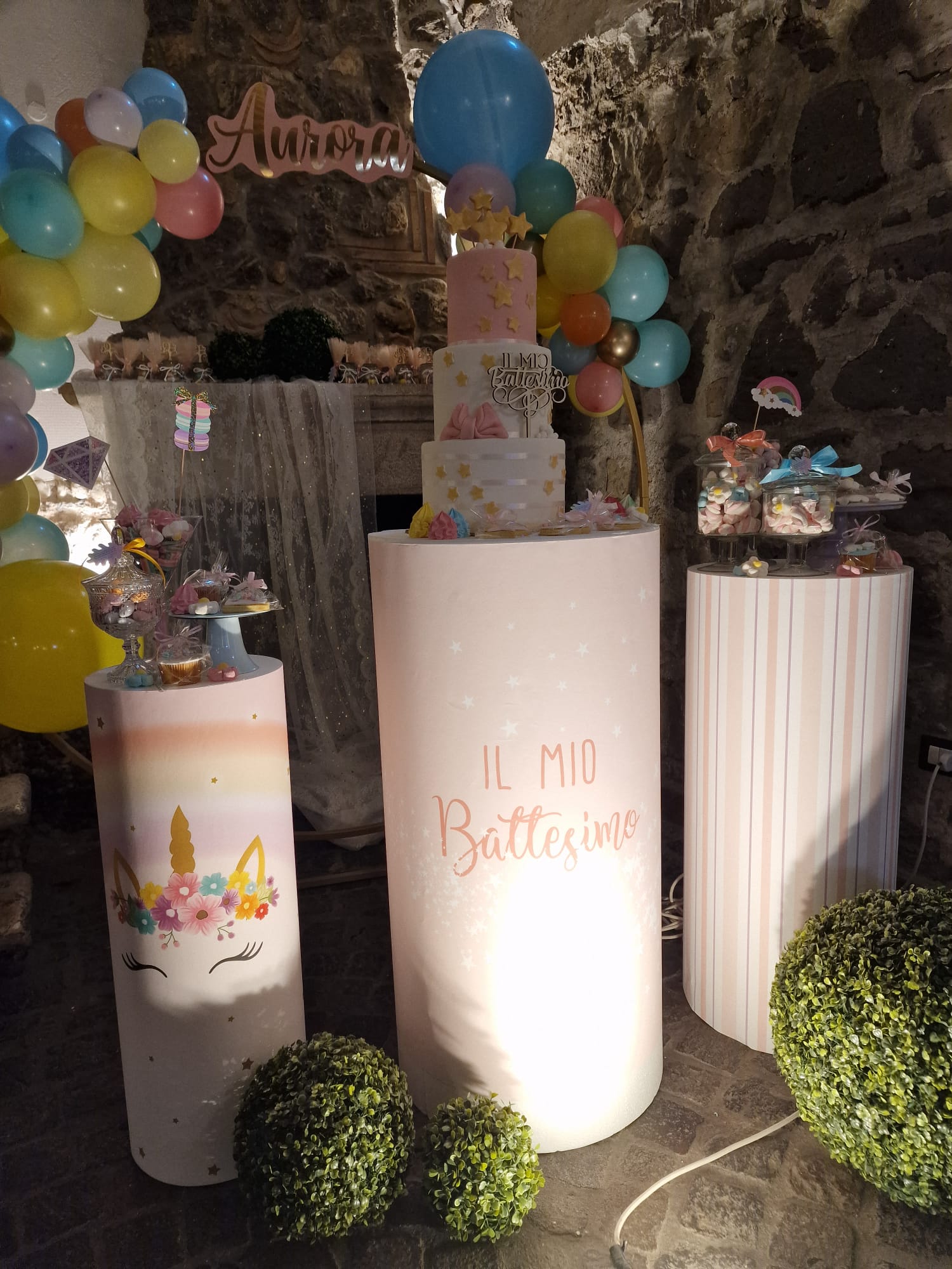 allestimento per il battesimo di un bambina presso Tenuta Olivia 24