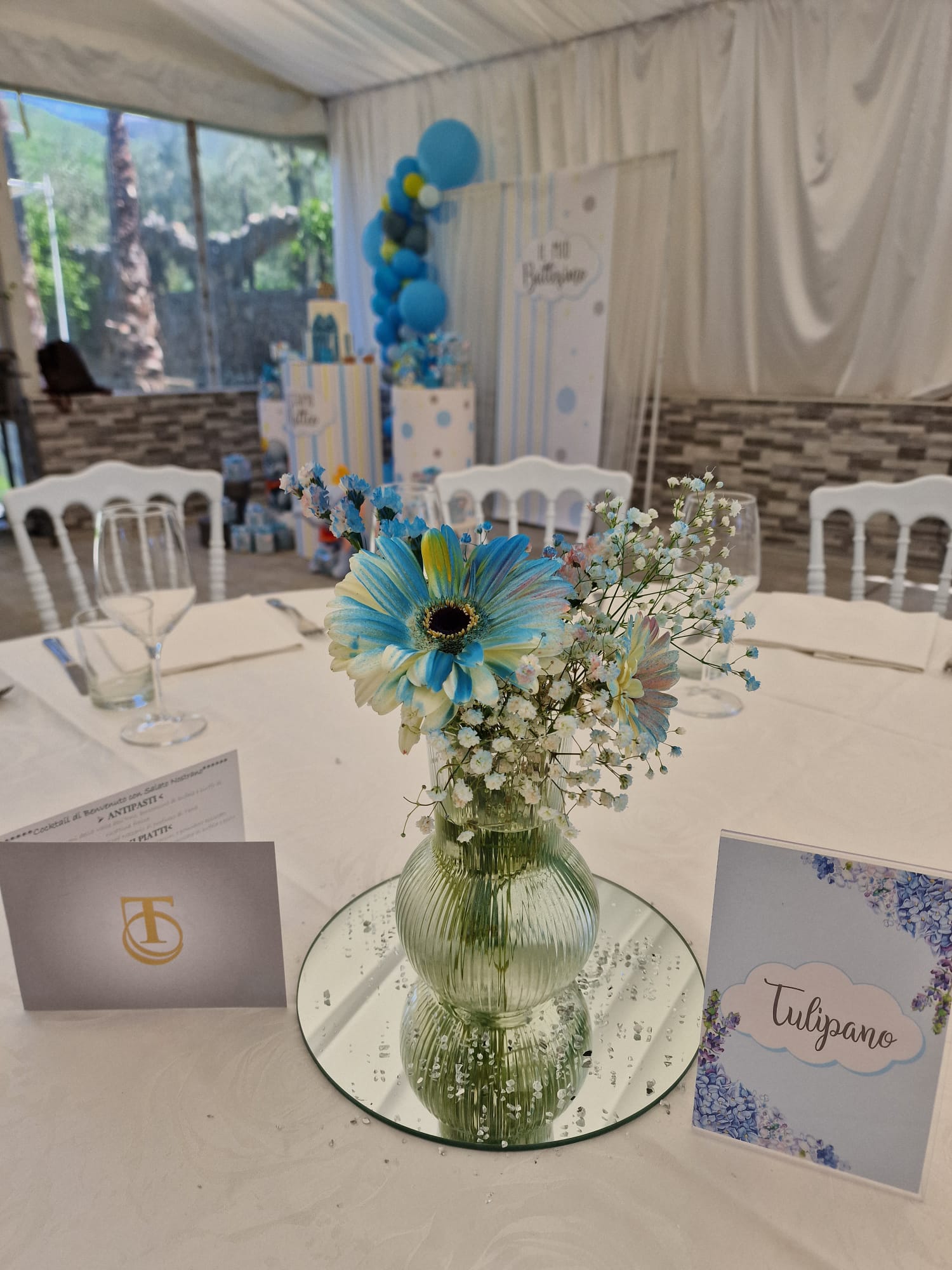 allestimento per il battesimo di un bambino presso Tenuta Olivia 56