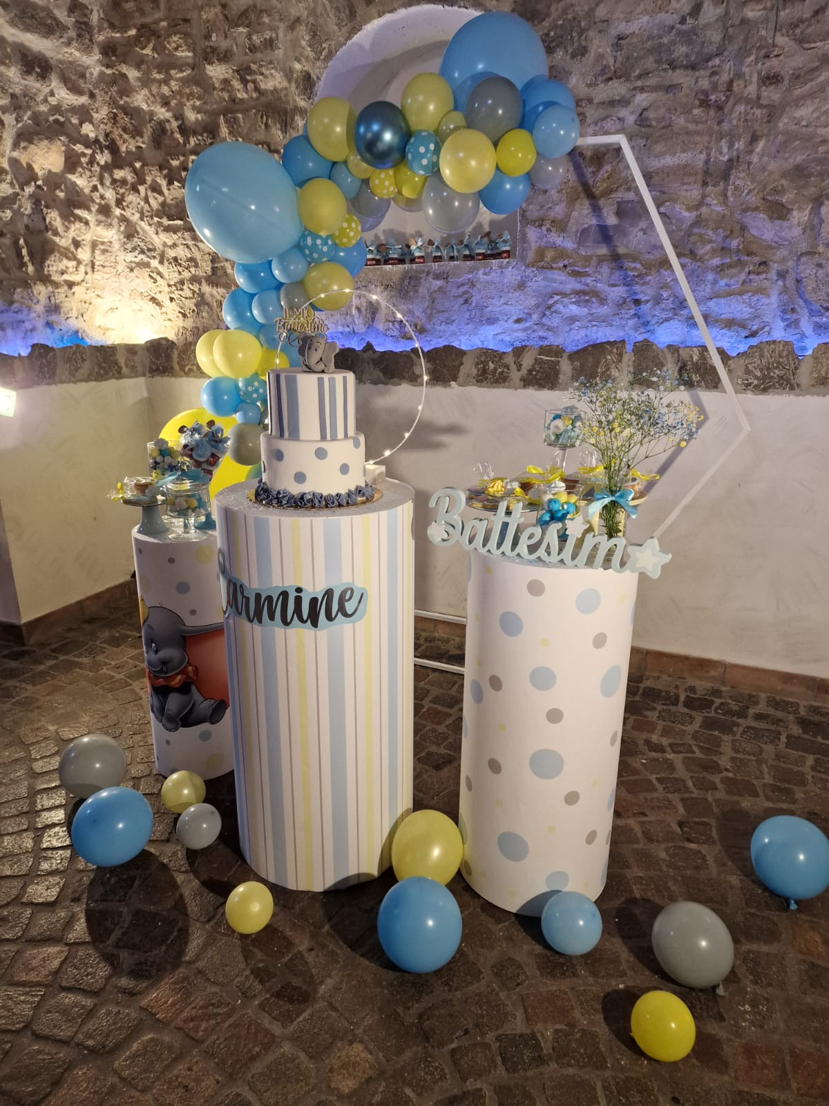 allestimento per il battesimo di un bambino presso Tenuta Olivia 54