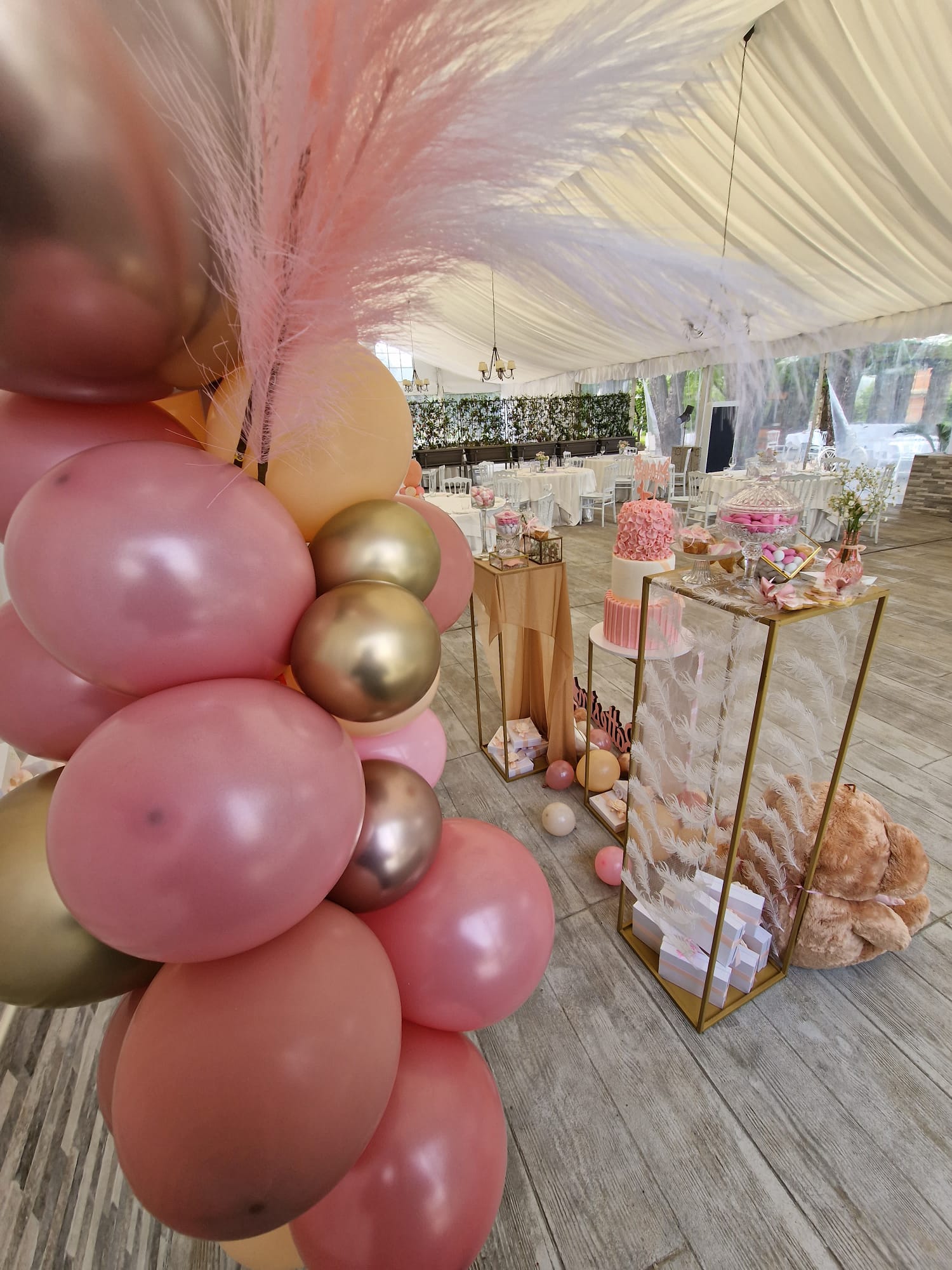 allestimento per il battesimo di un bambina presso Tenuta Olivia 42