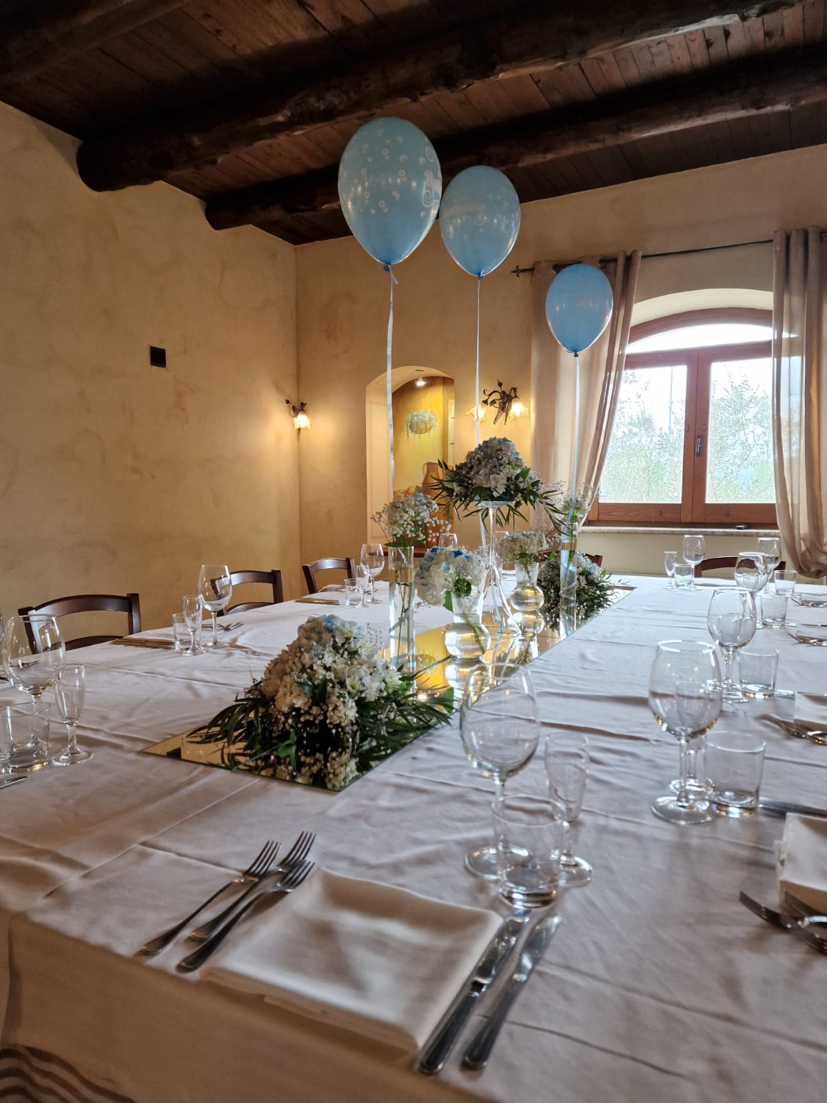 allestimento per il battesimo di un bambino presso Tenuta Olivia 44