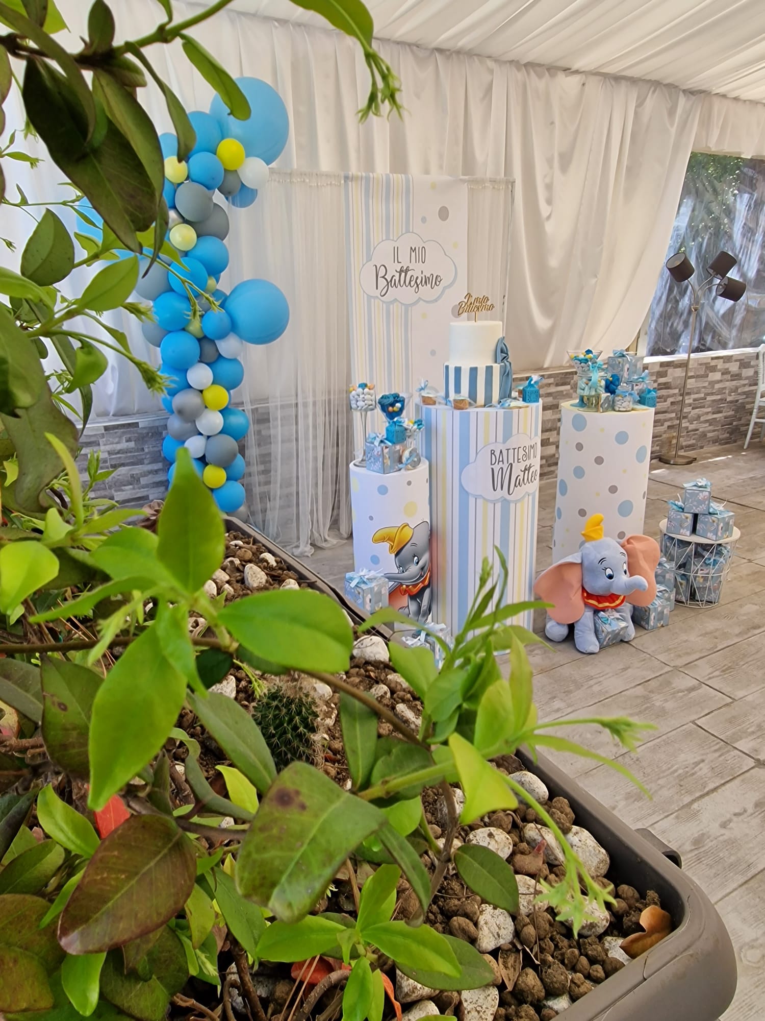 allestimento per il battesimo di un bambino presso Tenuta Olivia 42