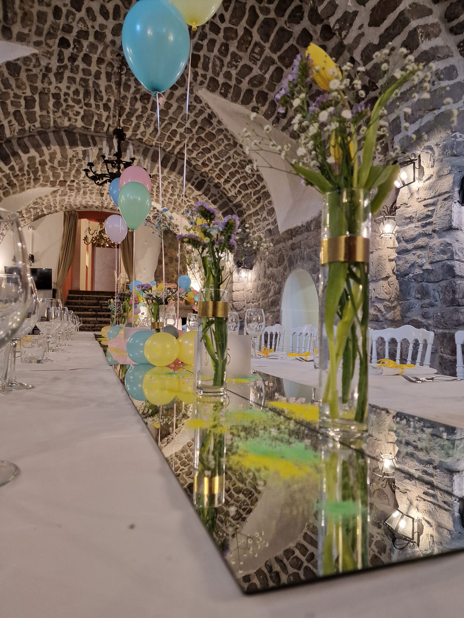 allestimento per il battesimo di un bambino presso Tenuta Olivia 94