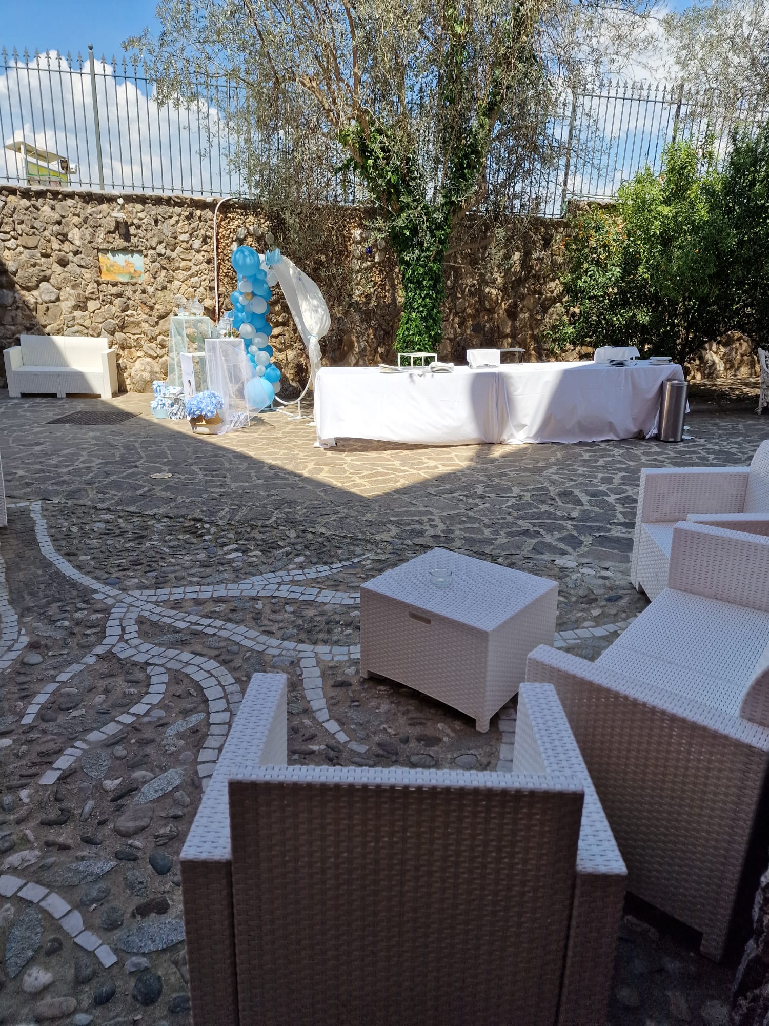 allestimento per il battesimo di un bambino presso Tenuta Olivia 9
