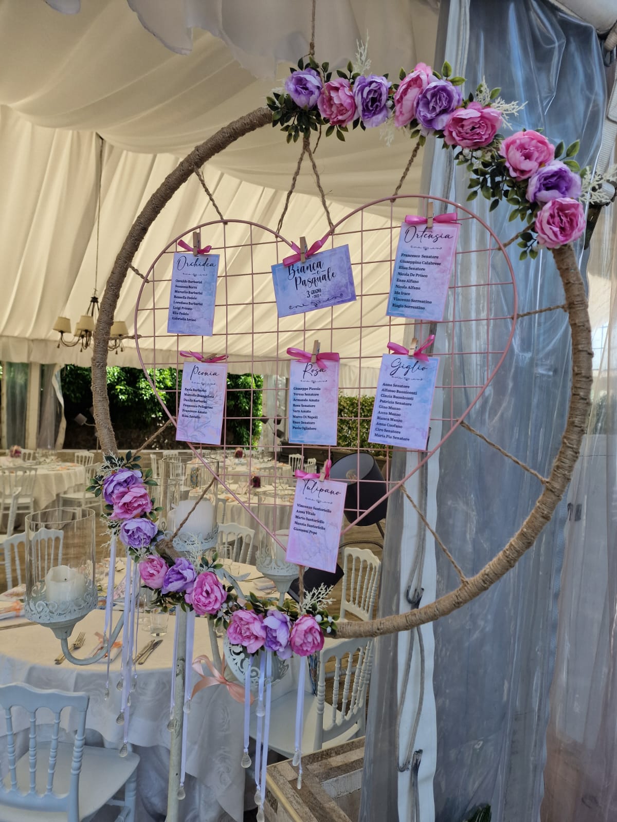 sala allestita per una cerimonia