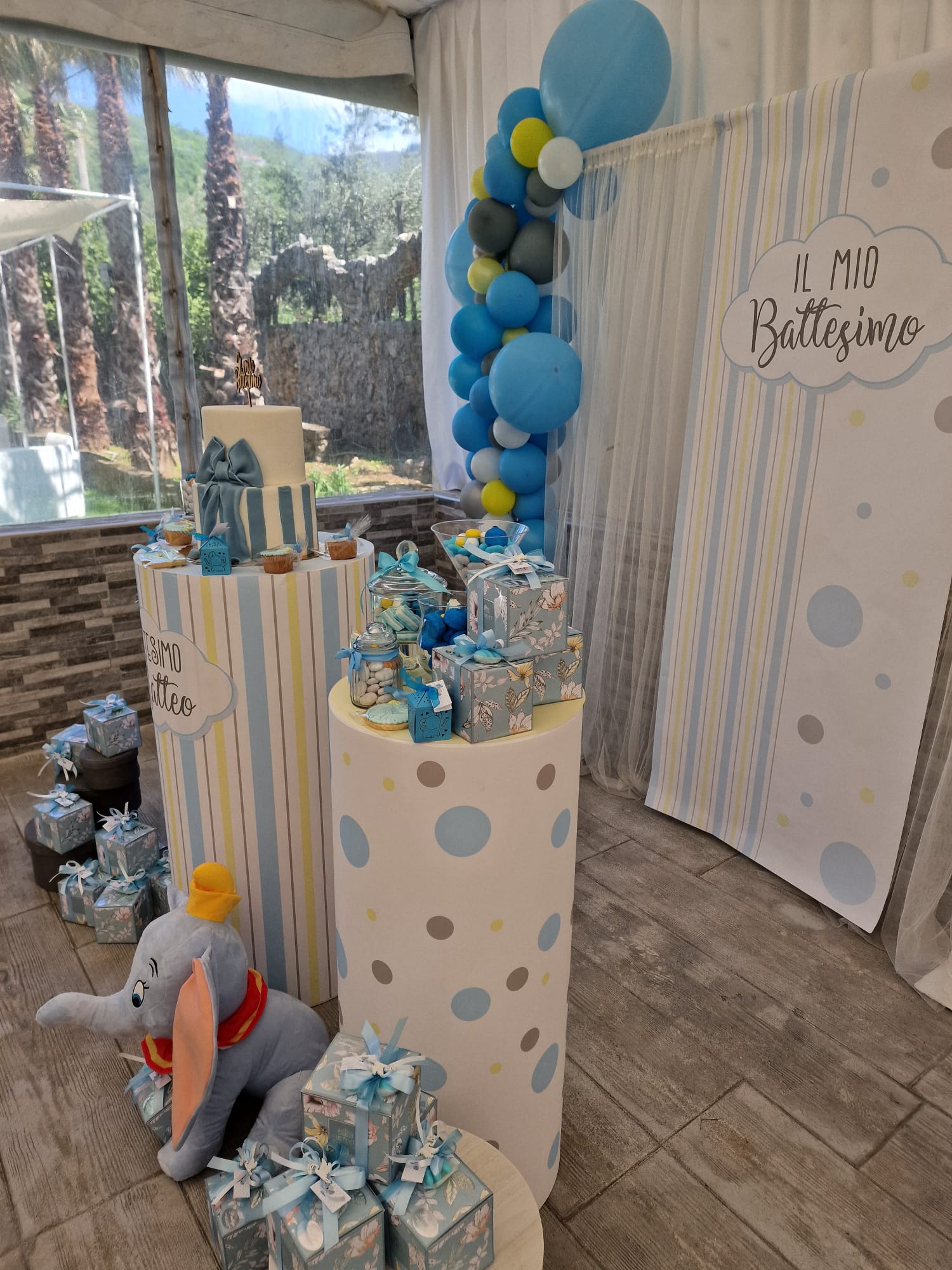 allestimento per il battesimo di un bambino presso Tenuta Olivia 8