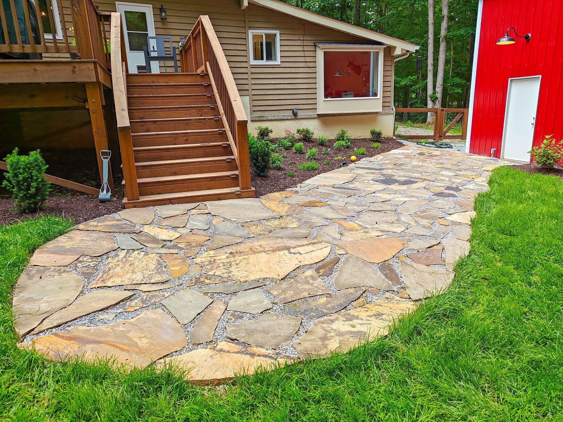 after flagstone patio