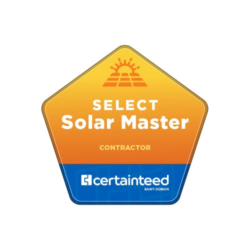 A sticker that says select solar master contractor on it